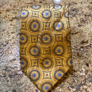 Zegna Gold Geometric Men’s Tie